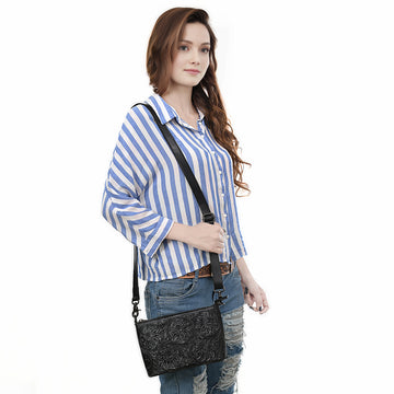 American Darling Small Crossbody Beautifully Hand Tooled Genuine Leather Women Bag Western Handbag Purse |